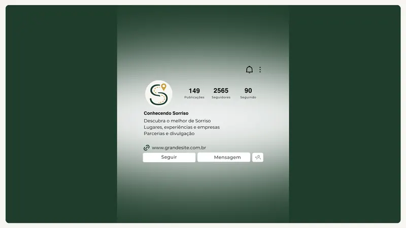 Conhecendo Sorriso, perfil no instagram