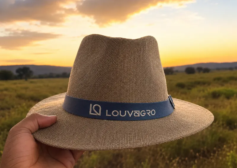 Louvagro, chapéu
